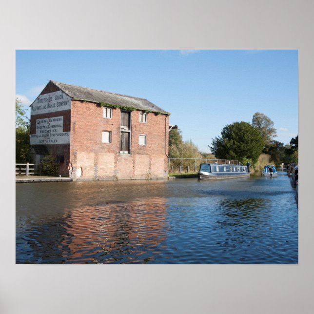 Llangollen Canal Ellesmere England Poster (Framsidan)