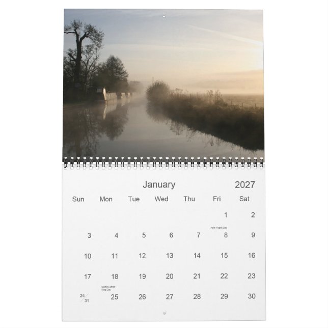 Llangollen kanalkalender 2012 kalender (Jan 2027)
