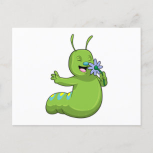 Llarv med blomda Daisy Vykort