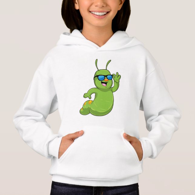 Llarv med solglasögon t shirt (Framsida)