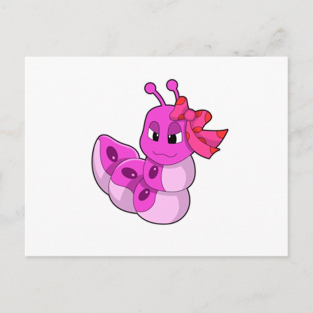 Llarv som flicka med band vykort (Framsida)