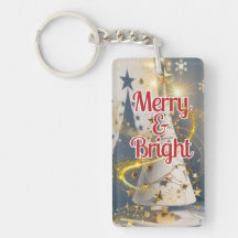 Llavero Acrílico "Merry & Bright"