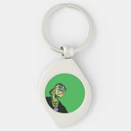 Llavero acrílico swirl silverfärgad nyckelring