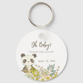 Llavero Chapa Baby Shower Panda Nyckelring