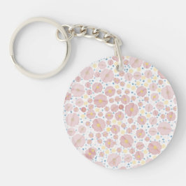 Llavero con divertido patrón floral