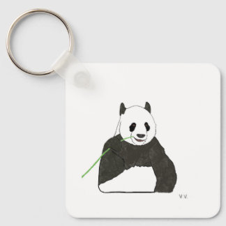 Llavero cuadrado con diseño oso panda nyckelring