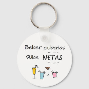 Llavero de beber cubatas sube netas nyckelring