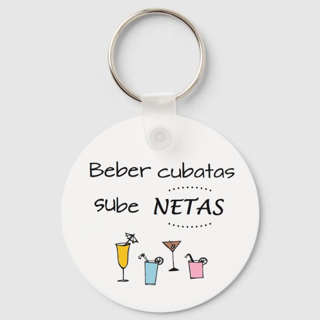 Llavero de beber cubatas sube netas nyckelring (Framsida)
