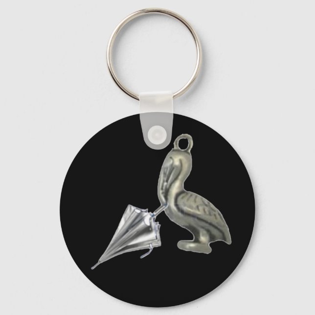Llavero de pelícano con paragüas nyckelring (Framsida)