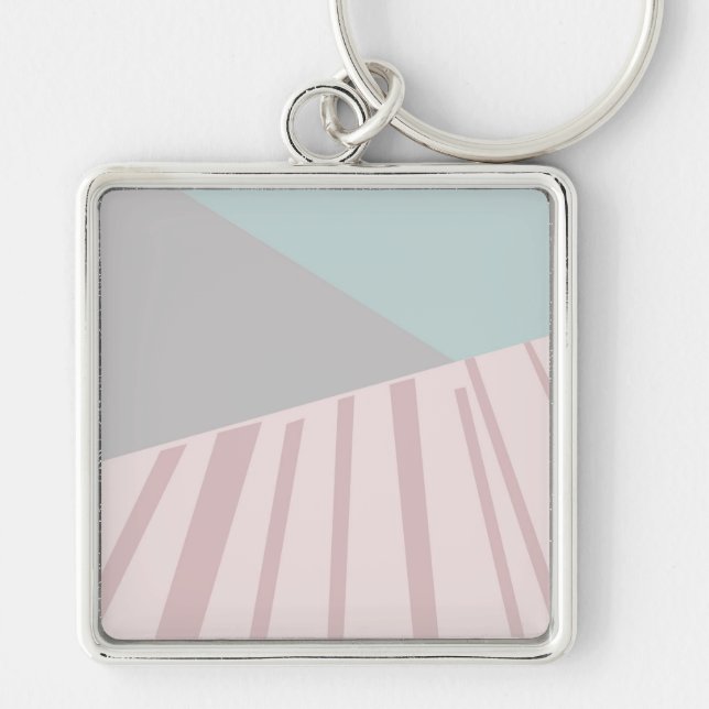 Llavero hun fyrkantig silverfärgad nyckelring (Framsidan)