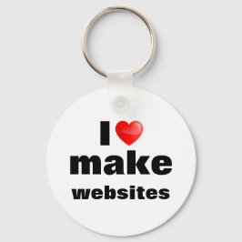 Llavero I kärlek tillverkar webbplatser Nyckelring