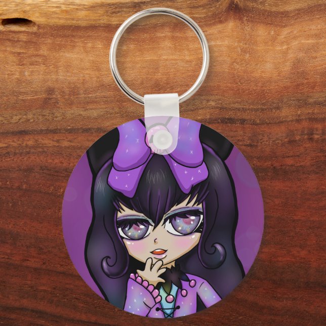 Llavero Kuromi fanart Nyckelring (Baksida)