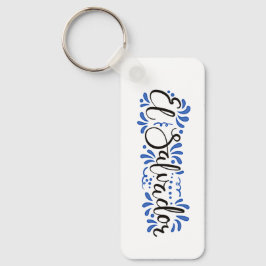 Llavero Rectangular con Diseño de El Salvador Nyckelring