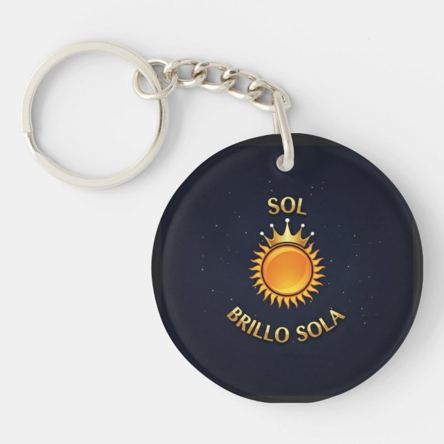 Llavero Redondo “Sol Brillo Sola” – Estilo Compact (Framsidan)