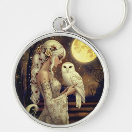 llavero rund silverfärgad nyckelring