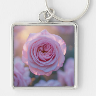 Llavero tipo chapa fyrkantig silverfärgad nyckelring