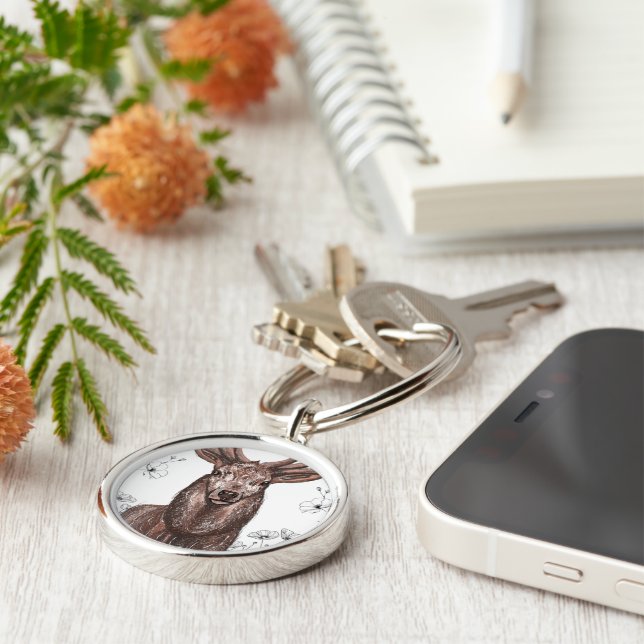 Llavero tipo chapa rund silverfärgad nyckelring (Sidan)