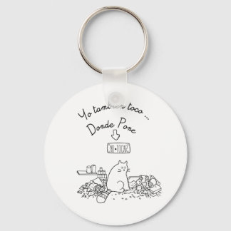 Llavero yo también toco donde pone no tocar nyckelring