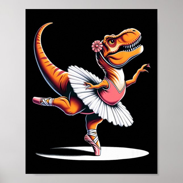 Llerina T-rex Dancing  Poster (Framsidan)