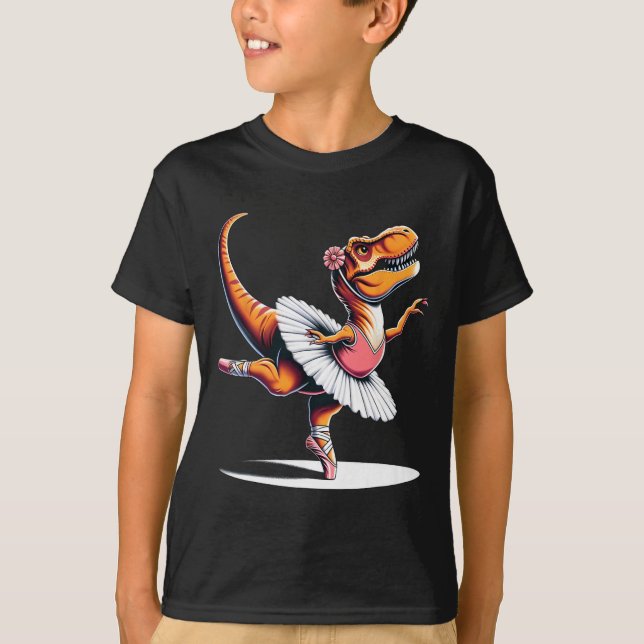 Llerina T-rex Dancing  T Shirt (Framsida)