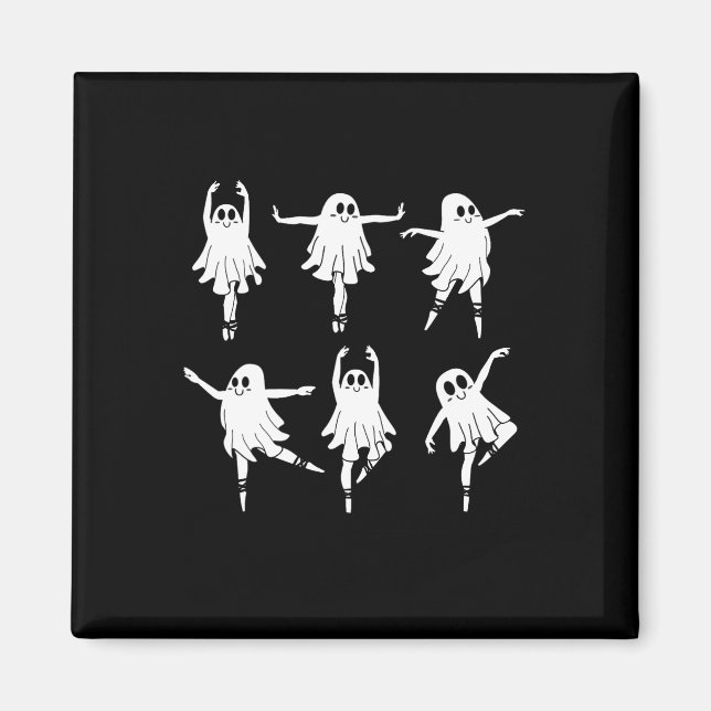 Llet Ghost Dancer Spooky Dance Teacher Halloween C Magnet (Framsidan)