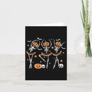Llet Pumpkin Skeleton Scary Halloween Manar Women Kort
