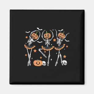 Llet Pumpkin Skeleton Scary Halloween Manar Women Magnet