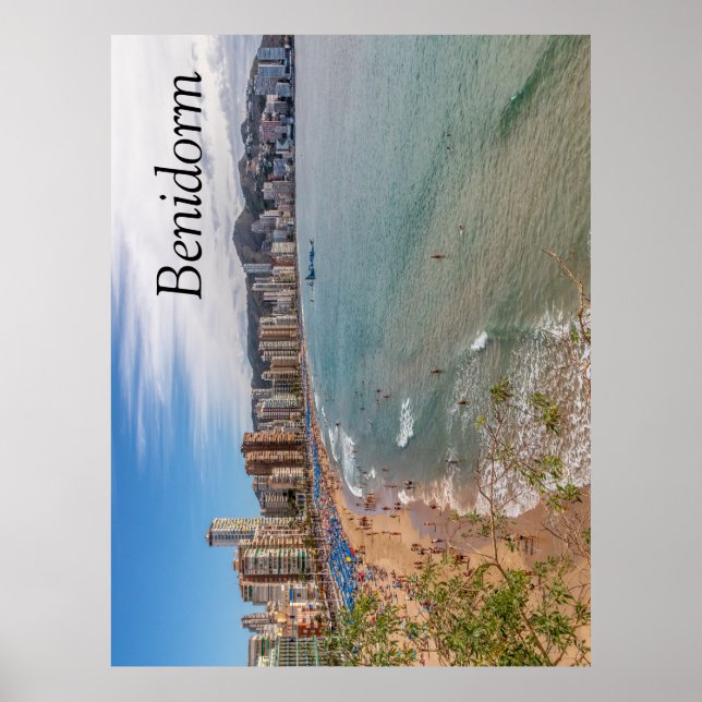 Llevant Beach, Benidorm, Costa Blanca, Spanien Poster (Framsidan)