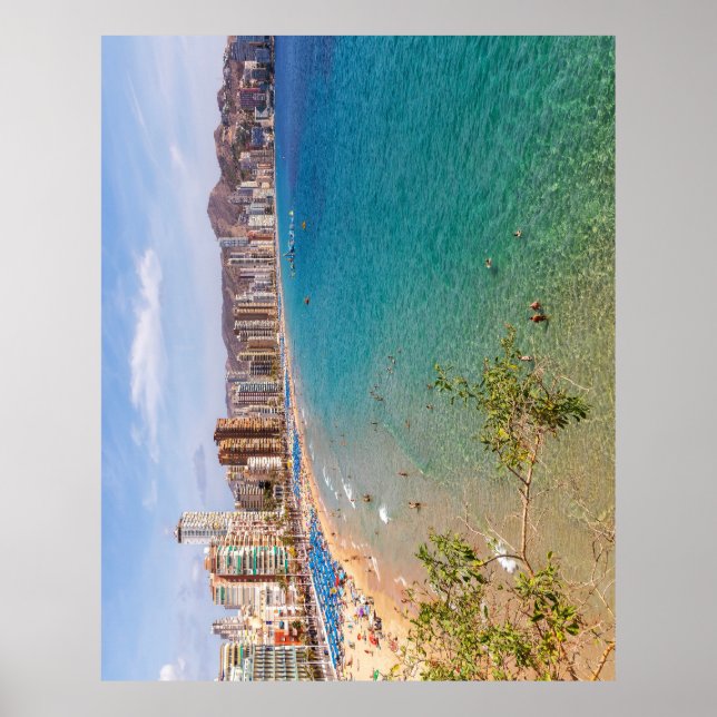 Llevant Beach, Benidorm, Costa Blanca, Spanien Poster (Framsidan)