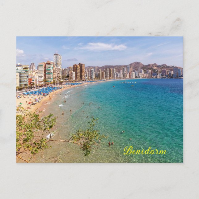 Llevant Beach, Benidorm, Costa Blanca, Spanien Vykort (Framsida)