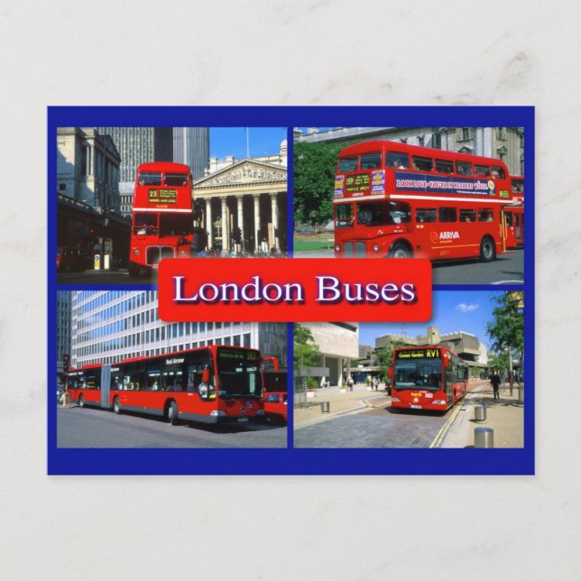 Llondon buss vykort 18 (Framsida)