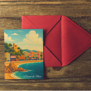 Lloret de Mar Spain Vintage resor Art Vykort