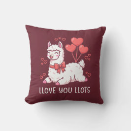 Llove You Llots - Kawaii Llama Valentine Kudde