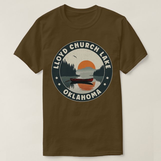 Lloyd Church Sjö Oklahoma Sunset T Shirt (Design framsida)