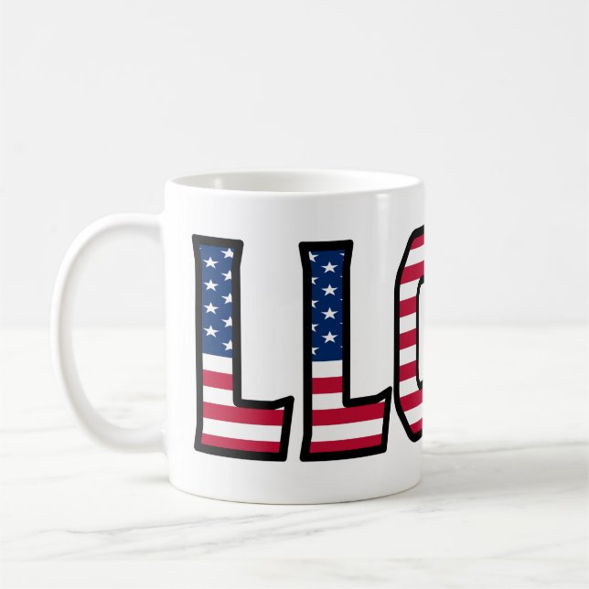 Lloyd Name Vorname USA styled Tasse Kaffeetasse Kaffemugg (Vänster)
