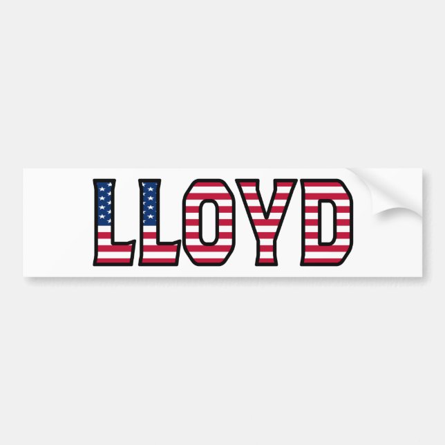 Lloyd Namn Vorname USA Aufkleber Sticker Auto Bildekal (Framsidan)