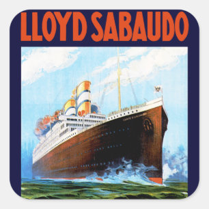 Lloyd Sabaudo ~ Conte Biancamano Fyrkantigt Klistermärke