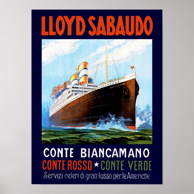 Lloyd Sabaudo ~ Conte Biancamano Poster (Framsidan)