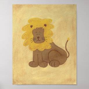 Lloyd the Lejon Nursery Art - PRINT Poster