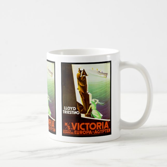 Lloyd Triestino ms Victoria Kaffemugg (Höger)