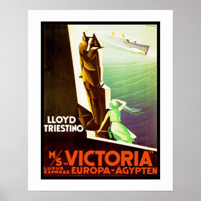 Lloyd Triestino ms Victoria Poster (Framsidan)