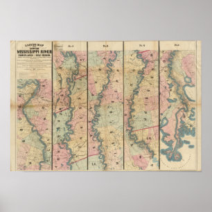 Lloyd's karta i Nedre Mississippi Poster