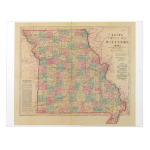 Lloyd's Offical Karta i Missouri (1861) Anteckningsblock