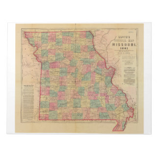Lloyd's Offical Karta i Missouri (1861) Anteckningsblock