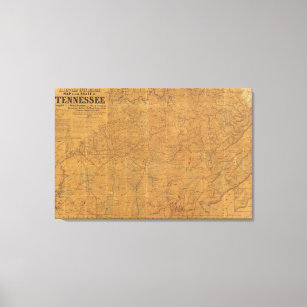 Lloyd's officiell karta i delstaten Tennessee Canvastryck