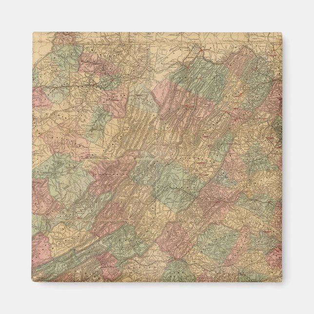 Lloyds officiell karta i delstaten Virginia Magnet (Framsidan)