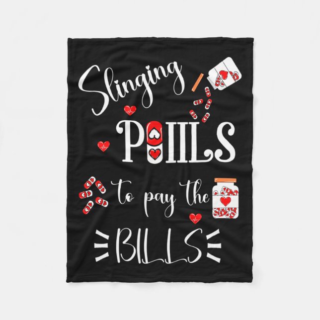 Lls Heart Funny Pharmacist Life Valentines Day  Fleecefilt (Framsidan)