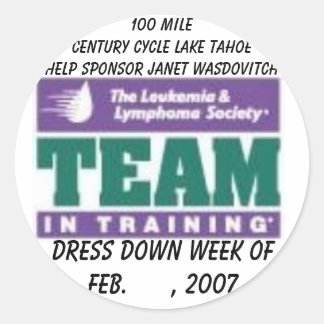 LLS TNT, Dress Down week ofFeb. , 2007, 10... Runt Klistermärke