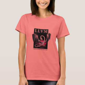 LLVM Women's Black/White Shirt - Front Logotyp T Shirt