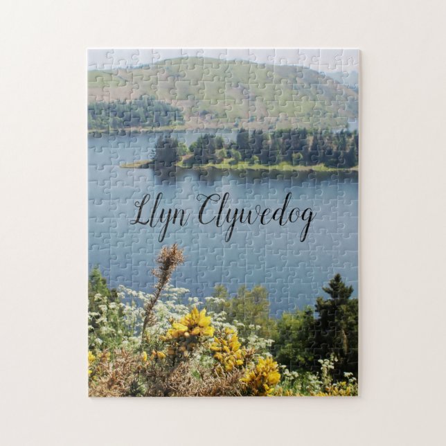 Llyn Clywedog Reservoir Welsh Souvenir Mid-Wales Pussel (Vertikal)